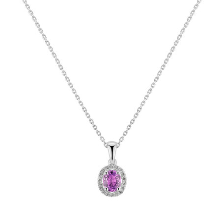 Diamond pendant with Sapphire Royal Love