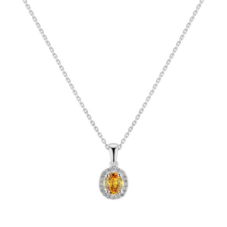 Diamond pendant with Sapphire Royal Love