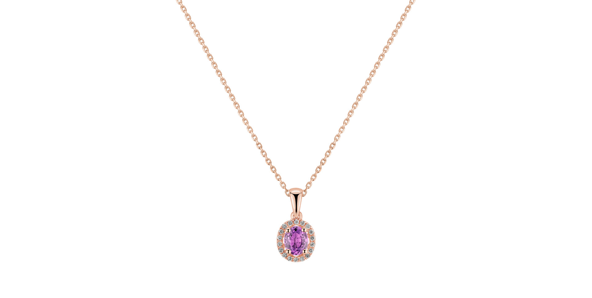Diamond pendant with Sapphire Princess