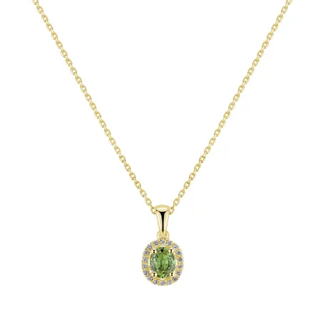 Diamond pendant with Sapphire Princess