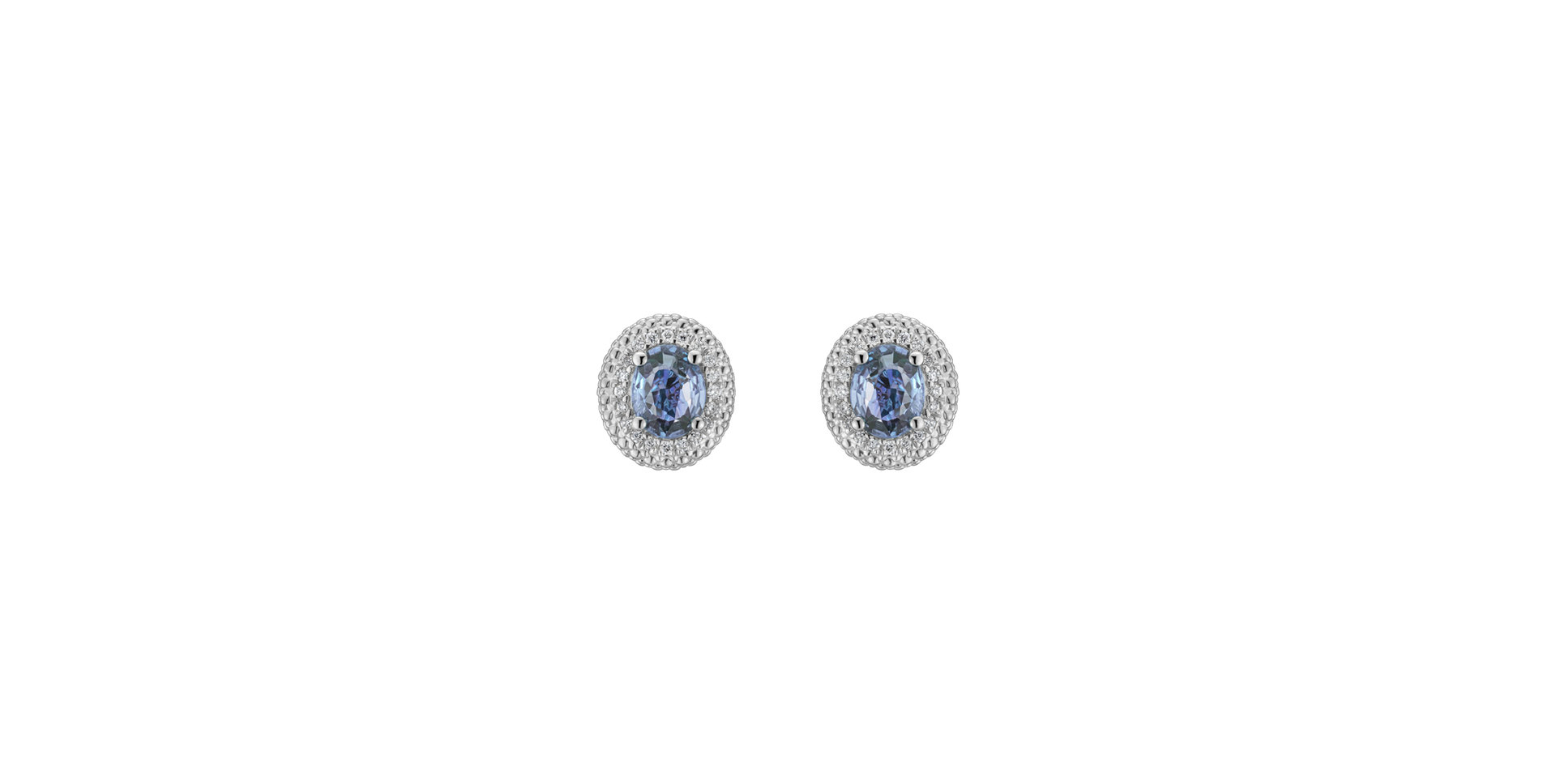Diamond earrings with Sapphire Frances Sorrow