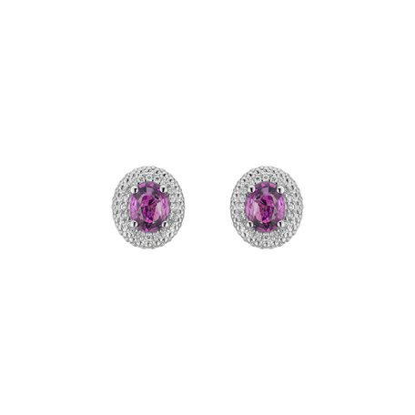 Diamond earrings with Sapphire Frances Sorrow