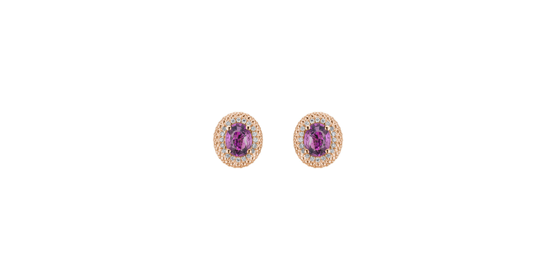 Diamond earrings with Sapphire Royal Sapphire