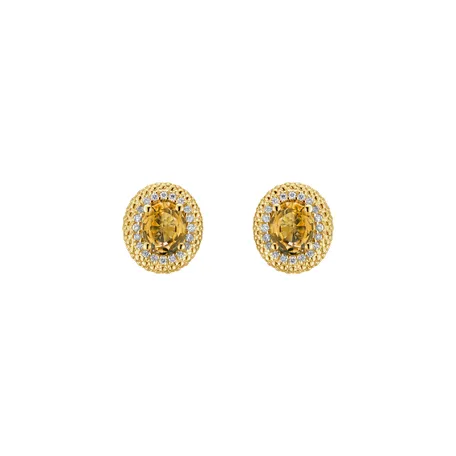 Diamond earrings with Sapphire Frances Sorrow