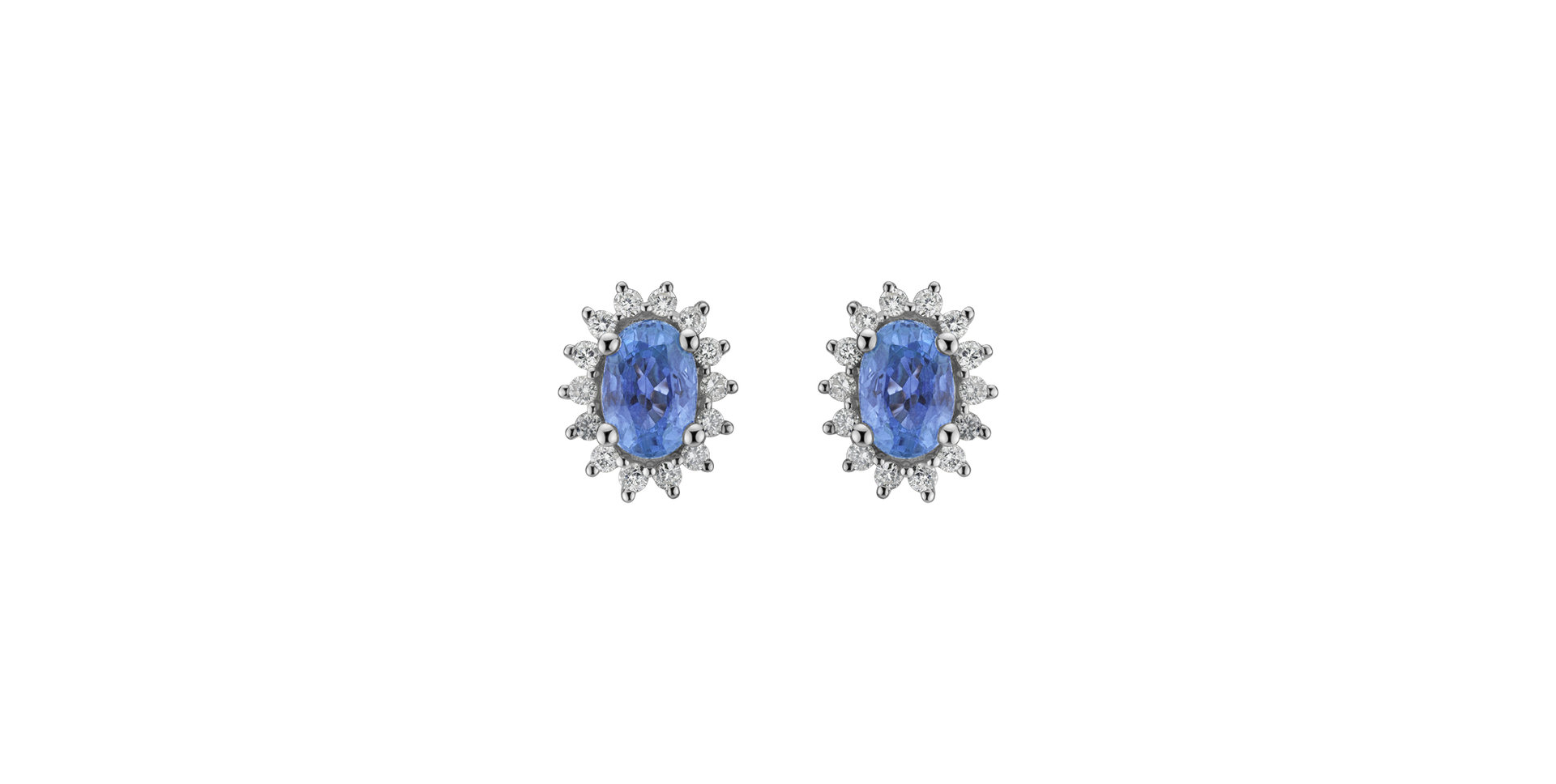 Diamond earrings with Sapphire Princess Sparkle