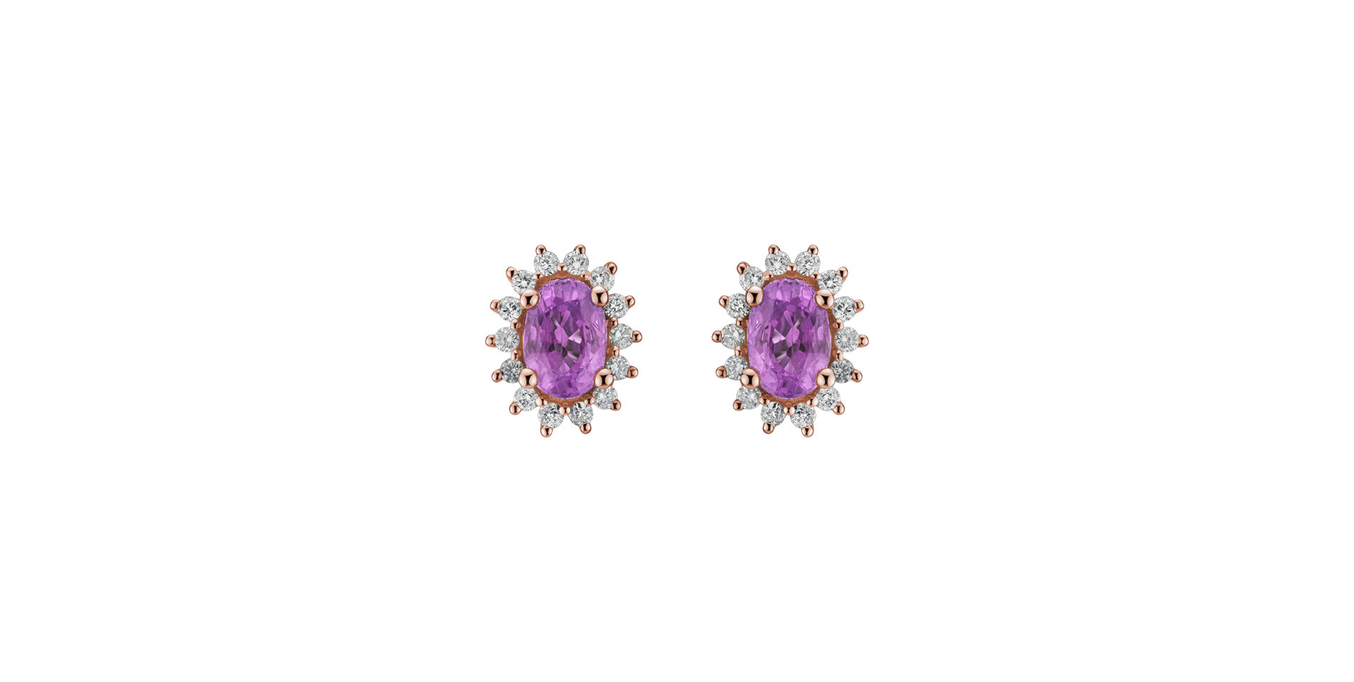 Diamond earrings with Sapphire Princess Sparkle