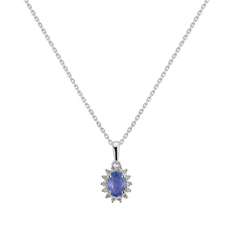 Diamond pendant with Sapphire Princess Sparkle