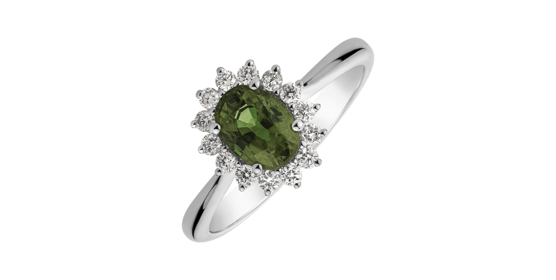 Diamond ring with Sapphire Princess