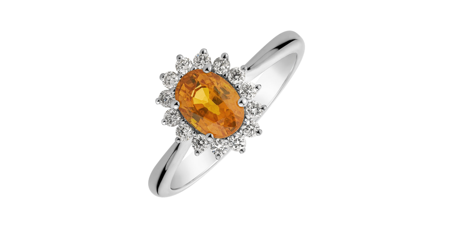 Diamond ring with Sapphire Princess