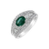 Diamond ring with Emerald Magnolia4