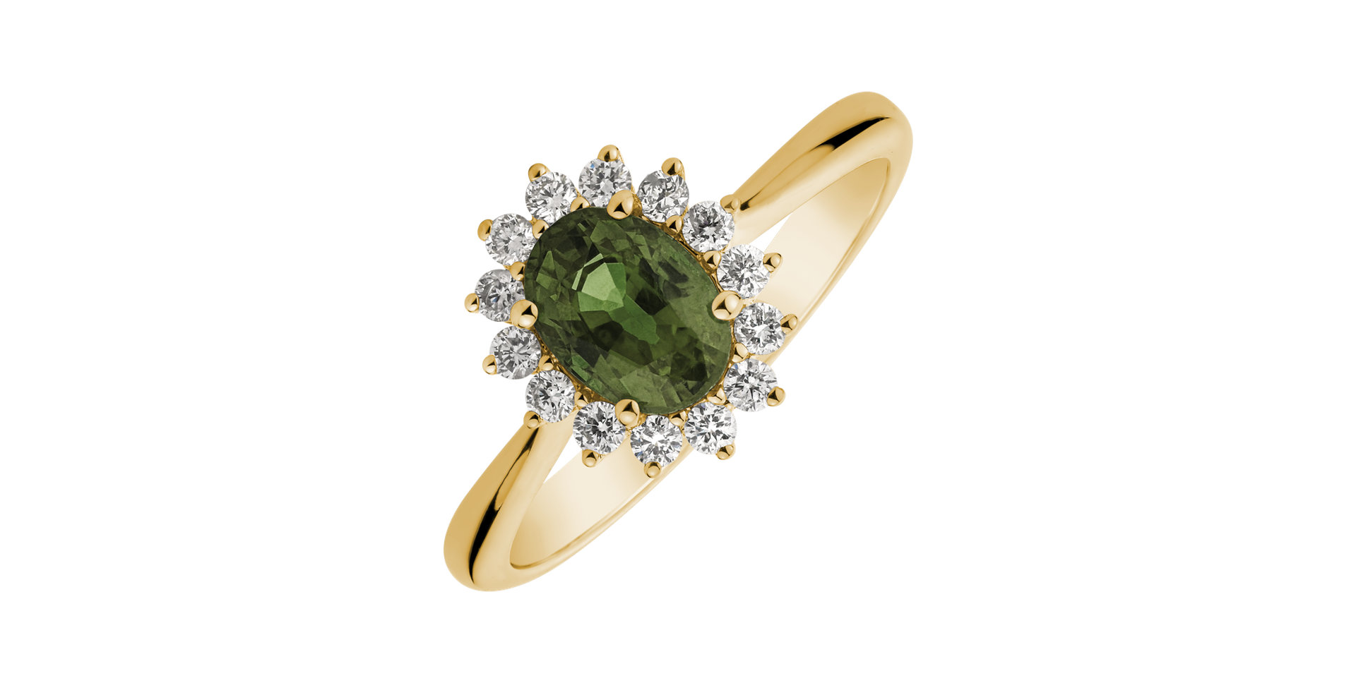 Diamond ring with Sapphire Princess