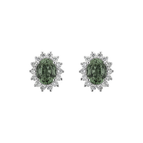 Diamond earrings with Sapphire Princess Sparkle