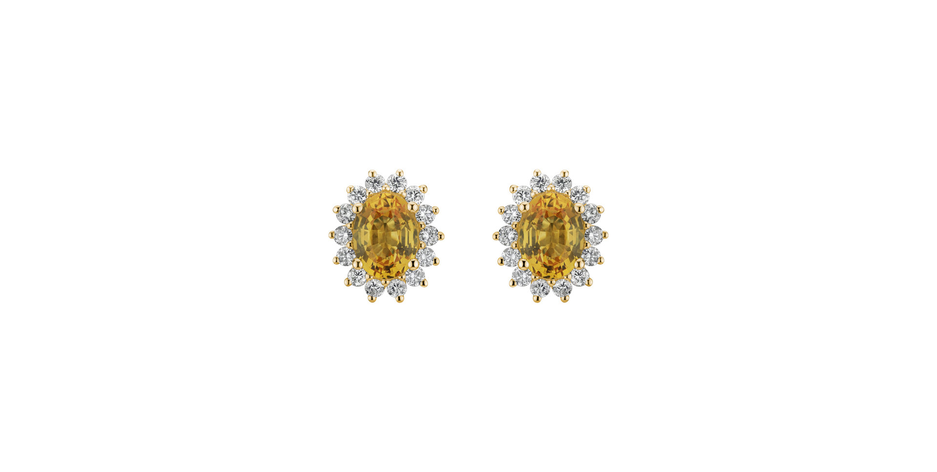 Diamond earrings with Sapphire Princess Sparkle