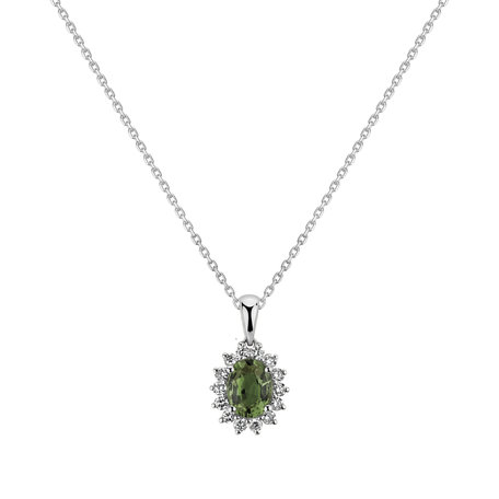 Diamond pendant with Sapphire Princess Sparkle