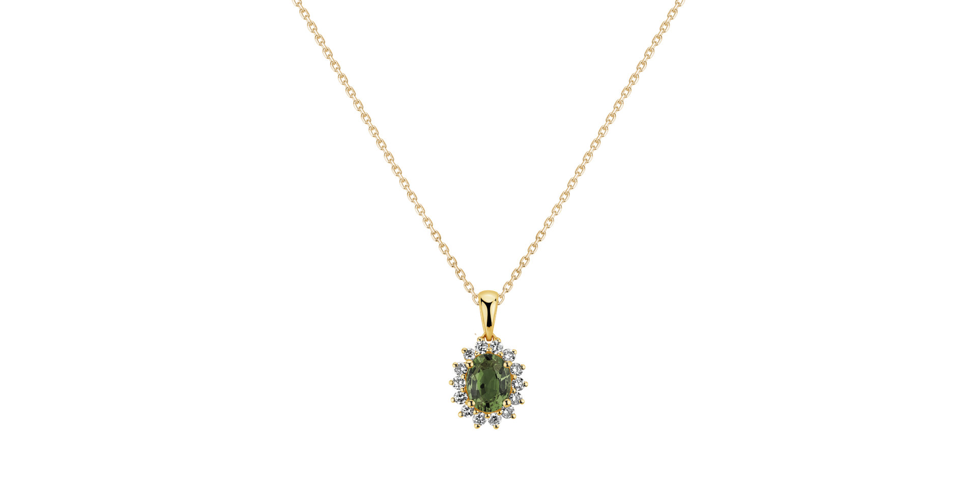 Diamond pendant with Sapphire Princess Sparkle