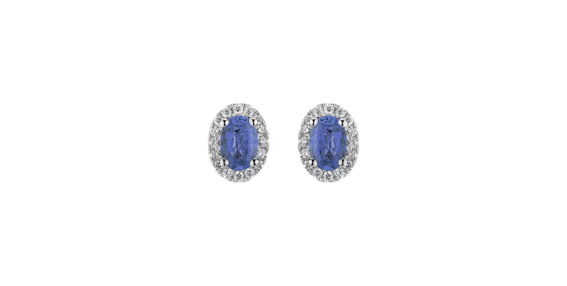 Diamond earrings with Sapphire Imperial Allegory