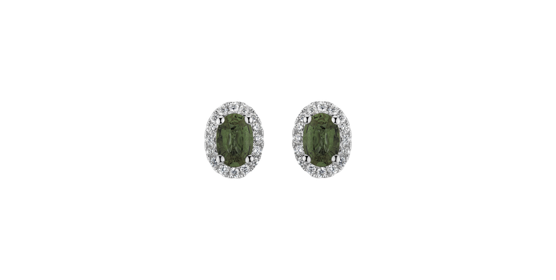 Diamond earrings with Sapphire Imperial Allegory