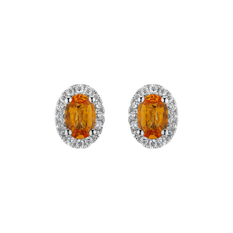 Diamond earrings with Sapphire Imperial Allegory