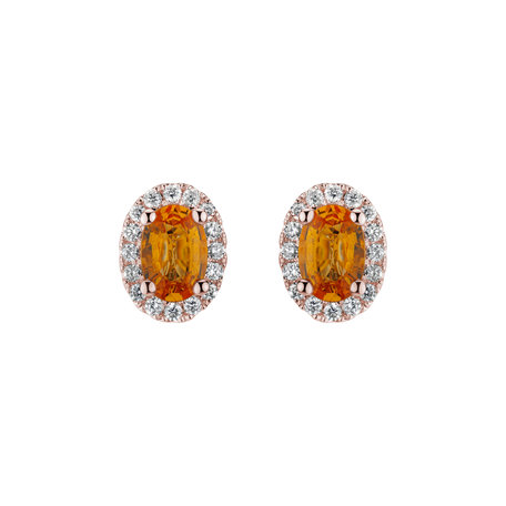 Diamond earrings with Sapphire Imperial Allegory