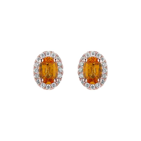 Diamond earrings with Sapphire Imperial Allegory