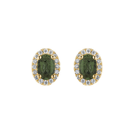 Diamond earrings with Sapphire Imperial Allegory