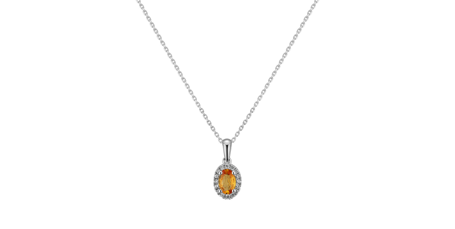 Diamond pendant with Sapphire Princess