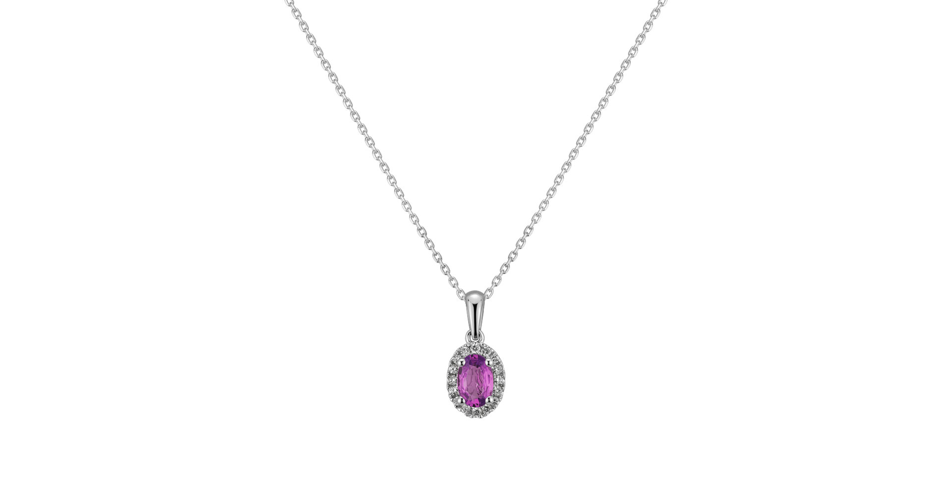 Diamond pendant with Sapphire Princess Essence