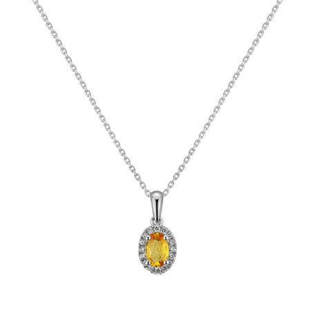 Diamond pendant with Sapphire Princess Essence