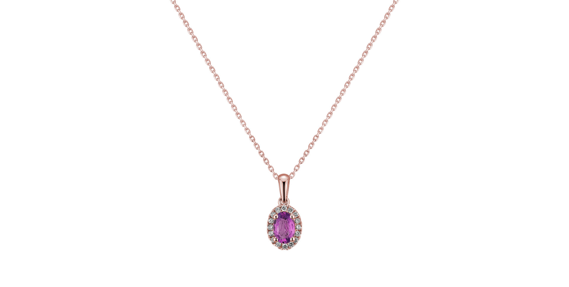 Diamond pendant with Sapphire Princess Essence