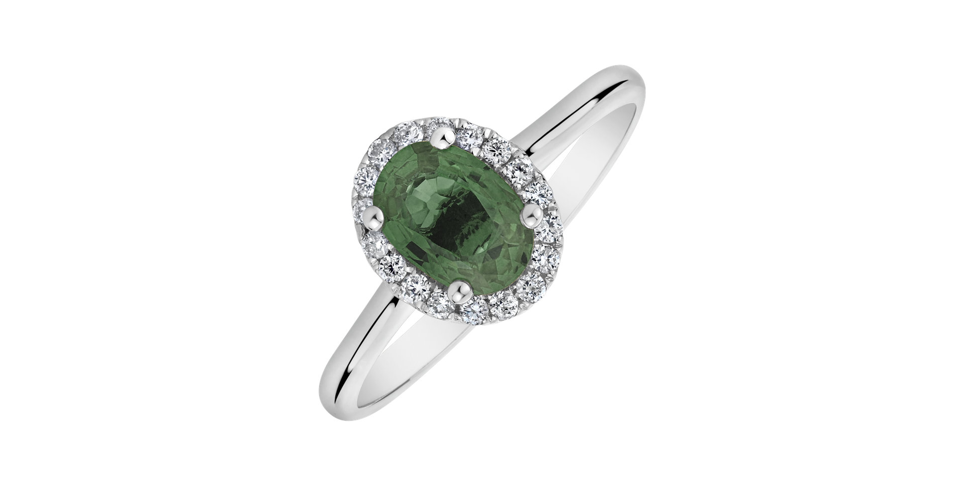 Diamond ring with Sapphire Princess