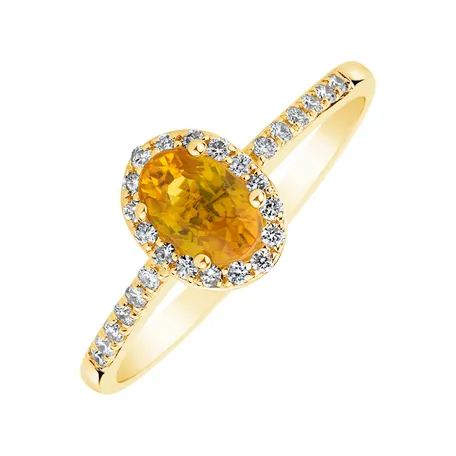 Diamond ring with Sapphire Princess