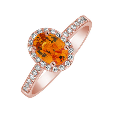 Diamond ring with Sapphire Princess