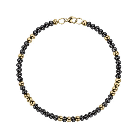 Bracelet with black diamonds Marbles Mood