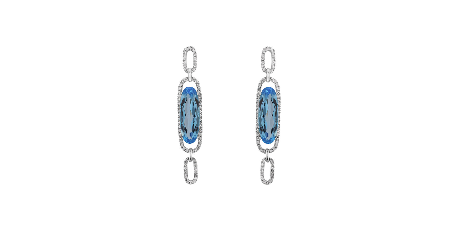 Diamond earrings with Topaz Ardent