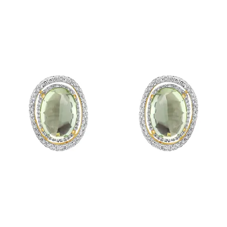 Diamond earrings with Amethyst Variant Whisper