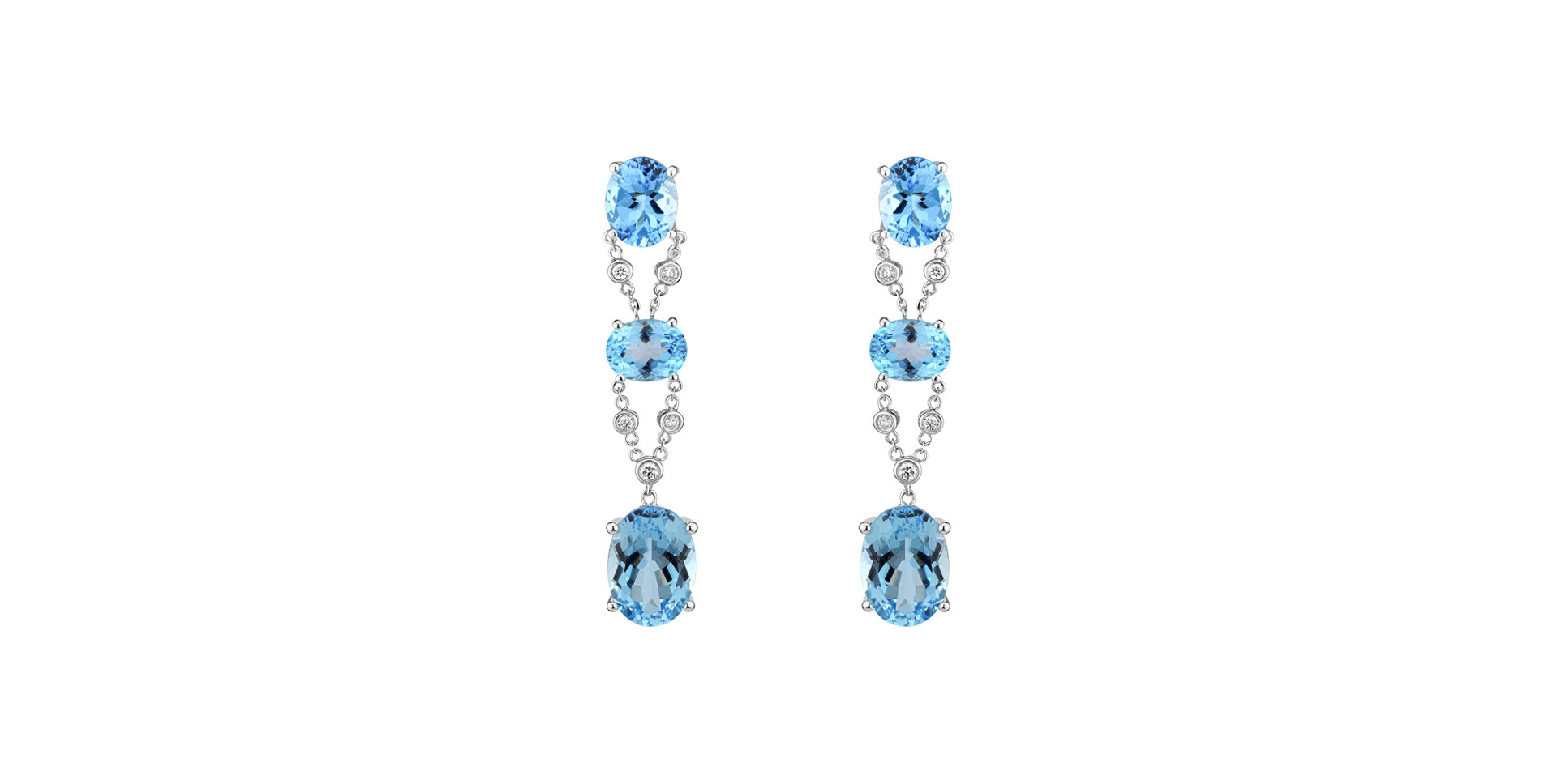 Diamond earrings with Topaz High Resolution