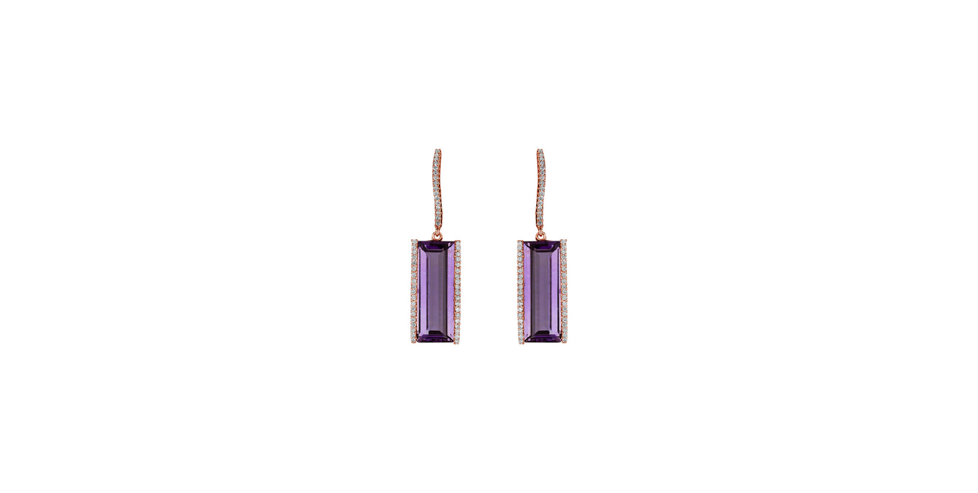 Diamond earrings with Amethyst Theophany