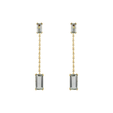 Diamond earrings with Amethyst Rare Gem