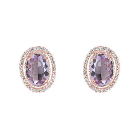 Diamond earrings with Amethyst Concentration