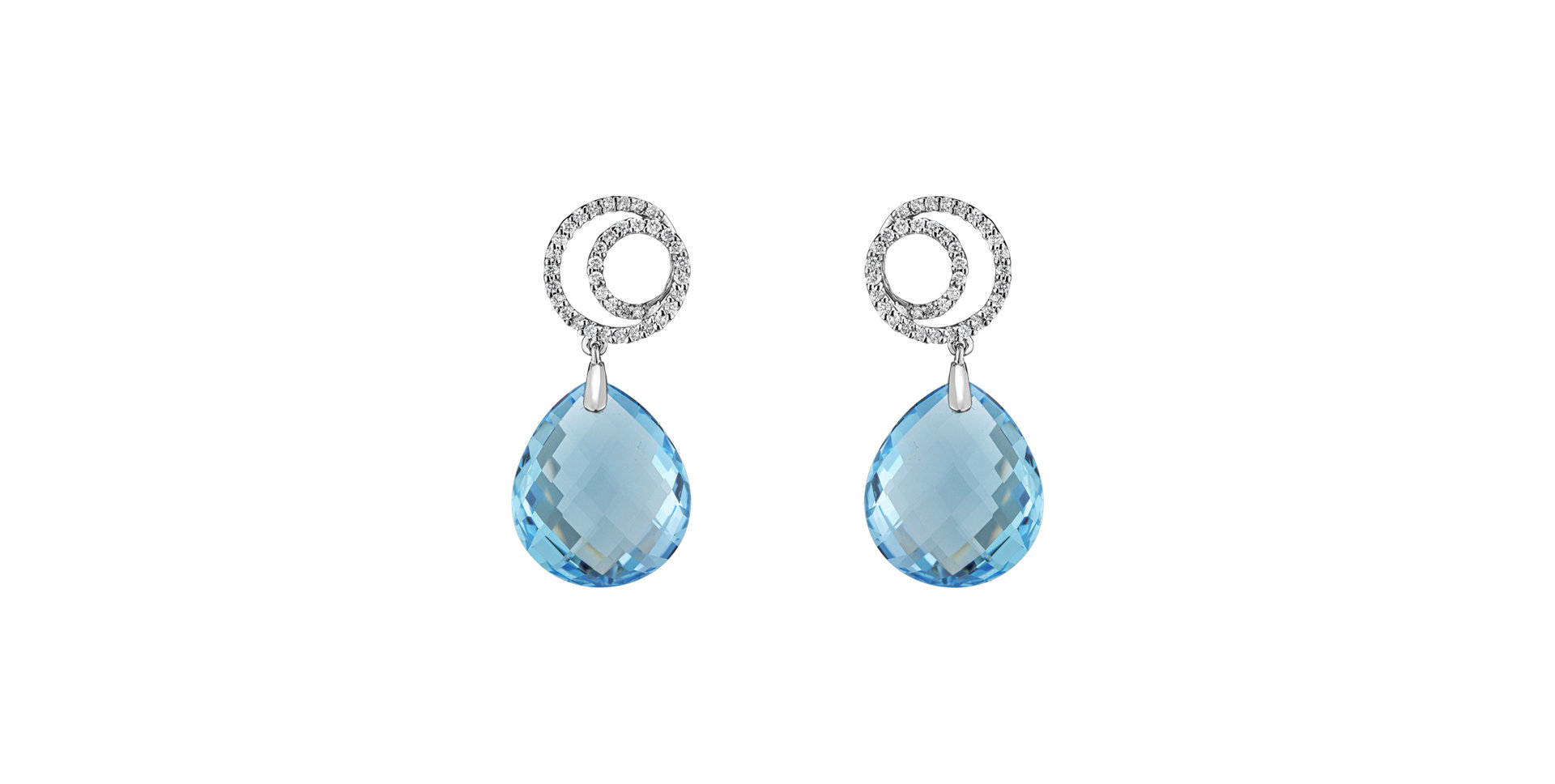 Diamond earrings with Topaz Fabulous Fiction