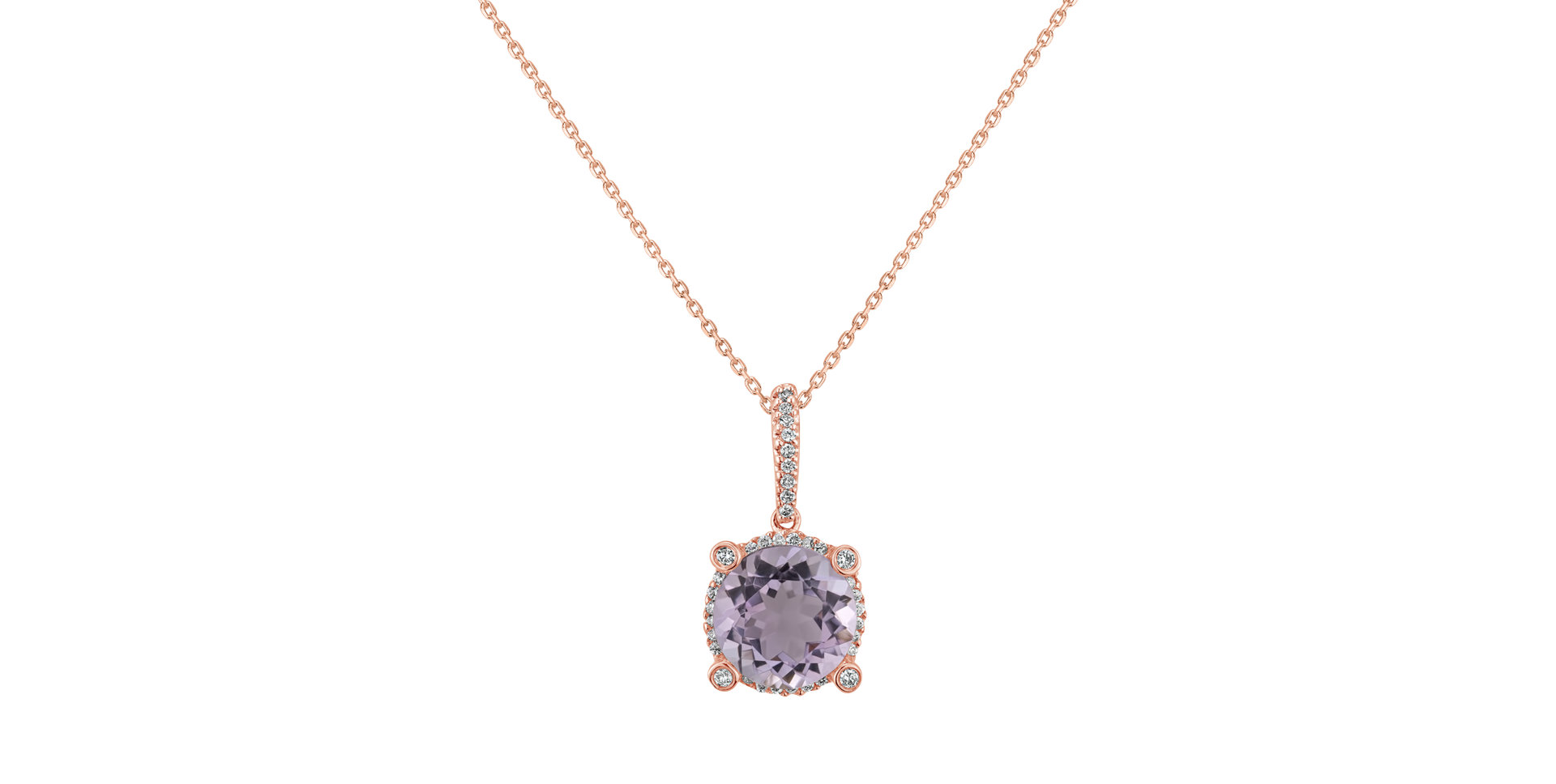Diamond pendant with Amethyst Graphic Beauty
