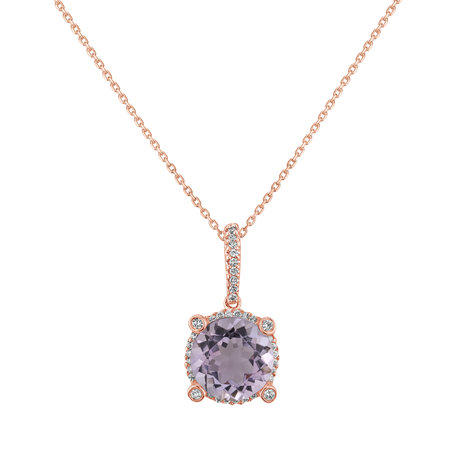 Diamond pendant with Amethyst Graphic Beauty