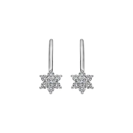 Diamond earrings Magic Snowflakes