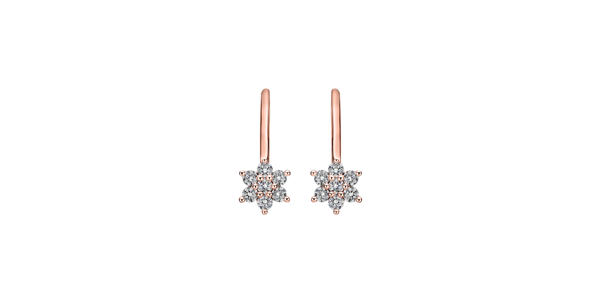 Diamond earrings Magic Snowflakes