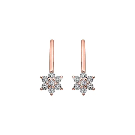 Diamond earrings Magic Snowflakes