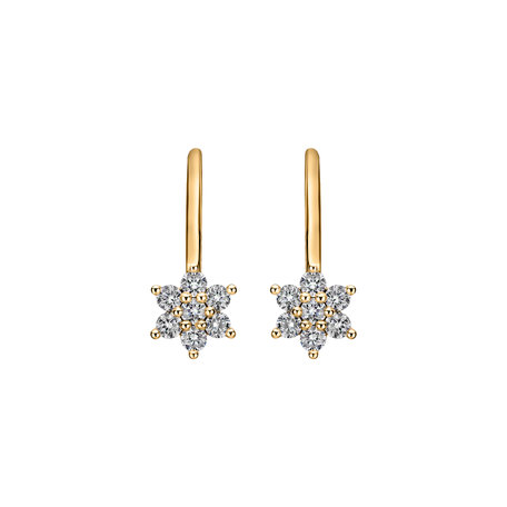 Diamond earrings Magic Snowflakes