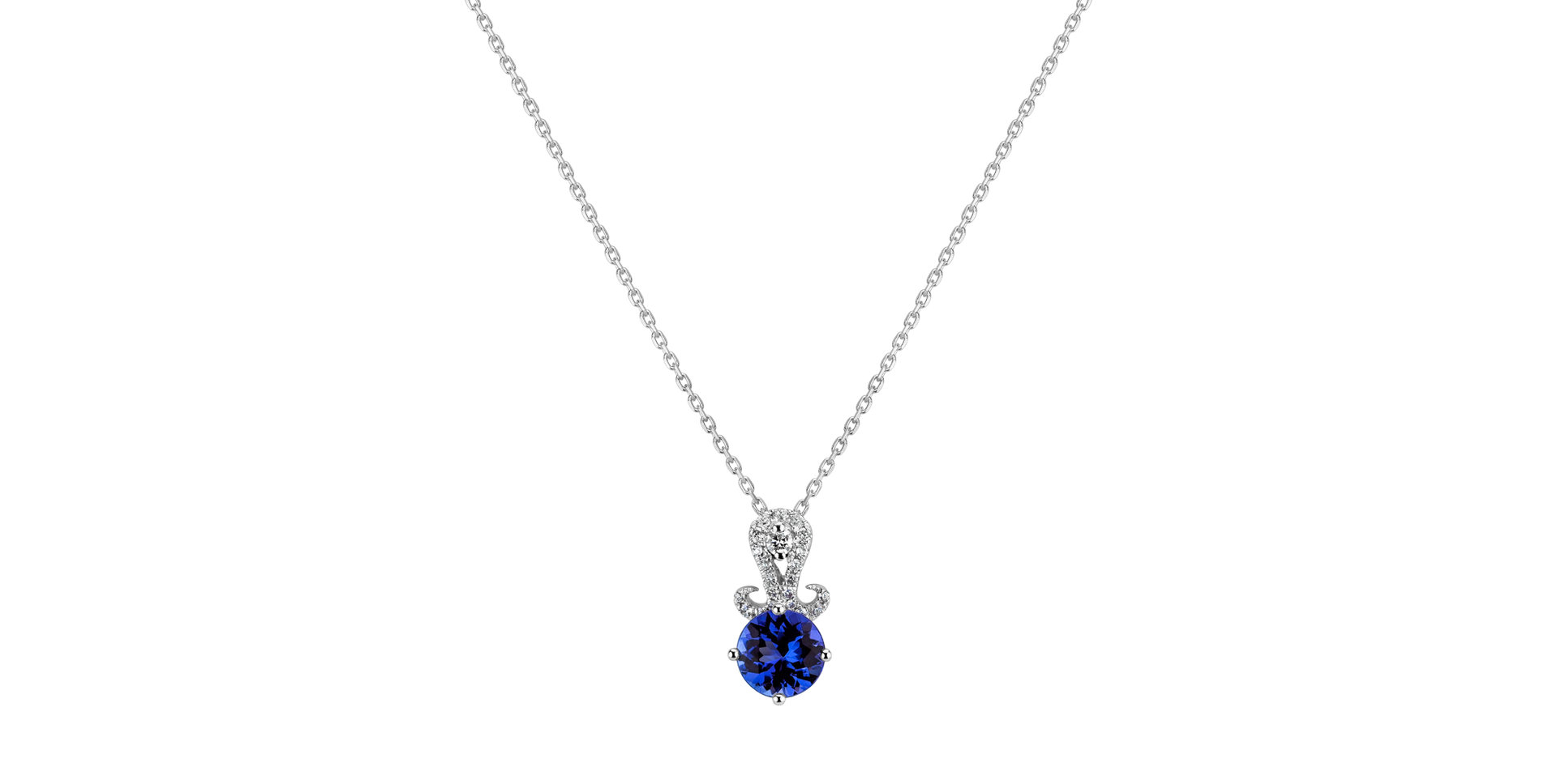 Diamond pendant with Tanzanite Berith