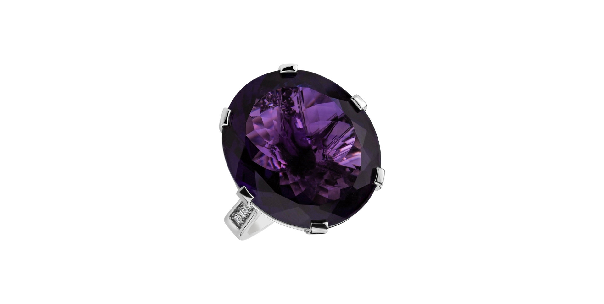Diamond rings with Amethyst Fairytale Seraph