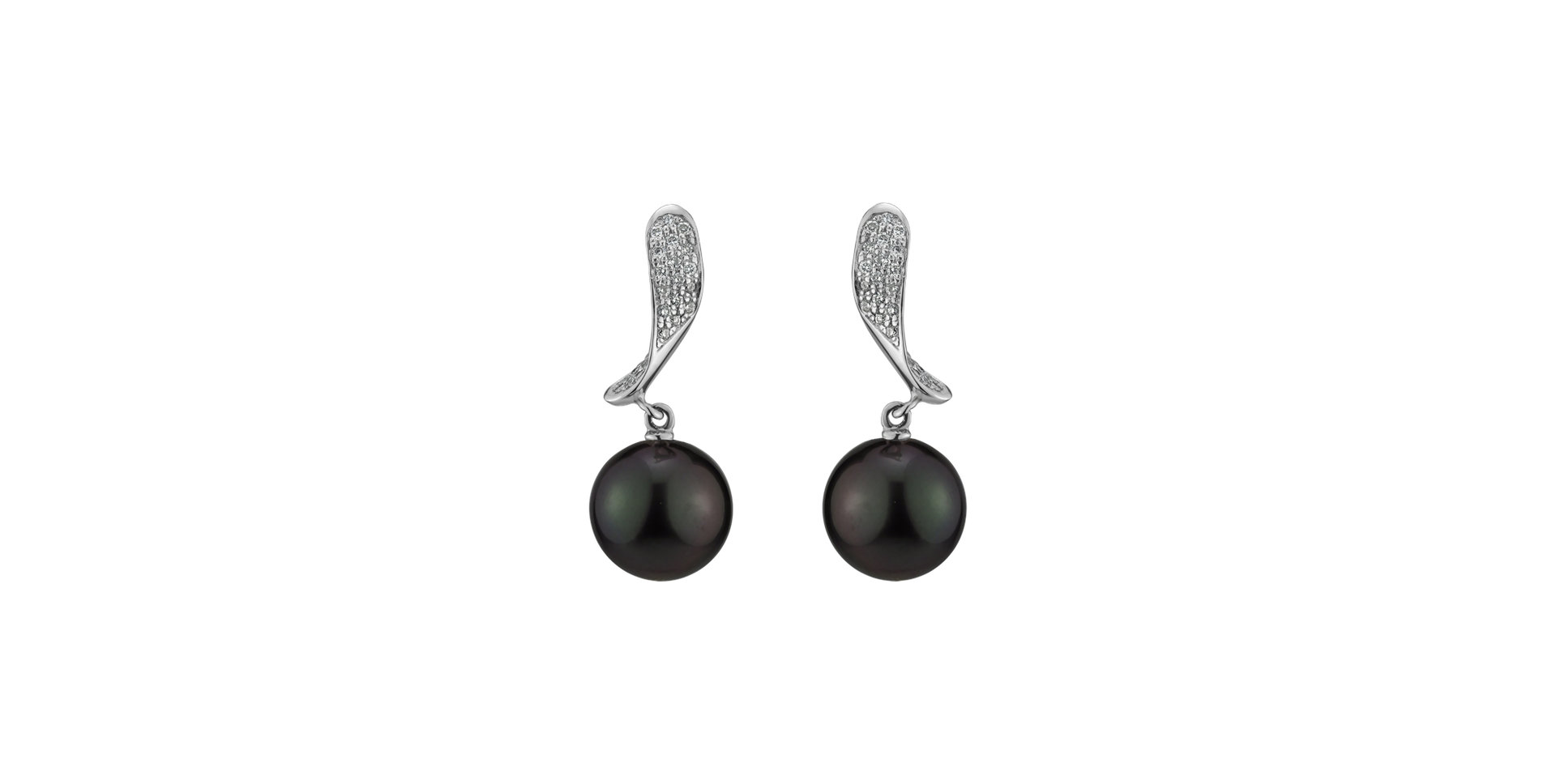 Diamond earrings with Pearl Ocean of Sorrow