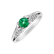 Diamond ring with Emerald Vibrant Spark3